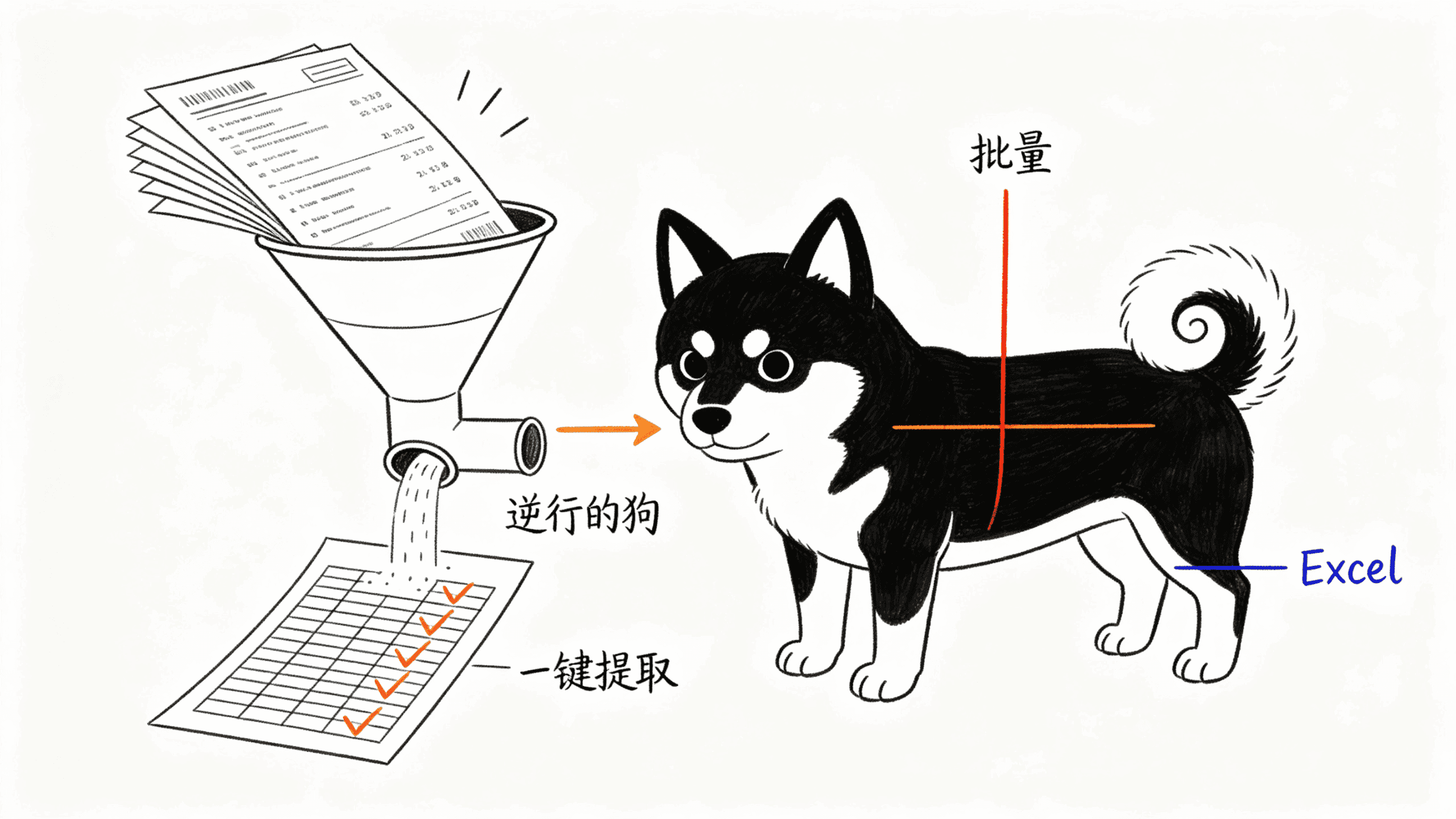 发票合同倒进漏斗，批量变成整齐的 Excel