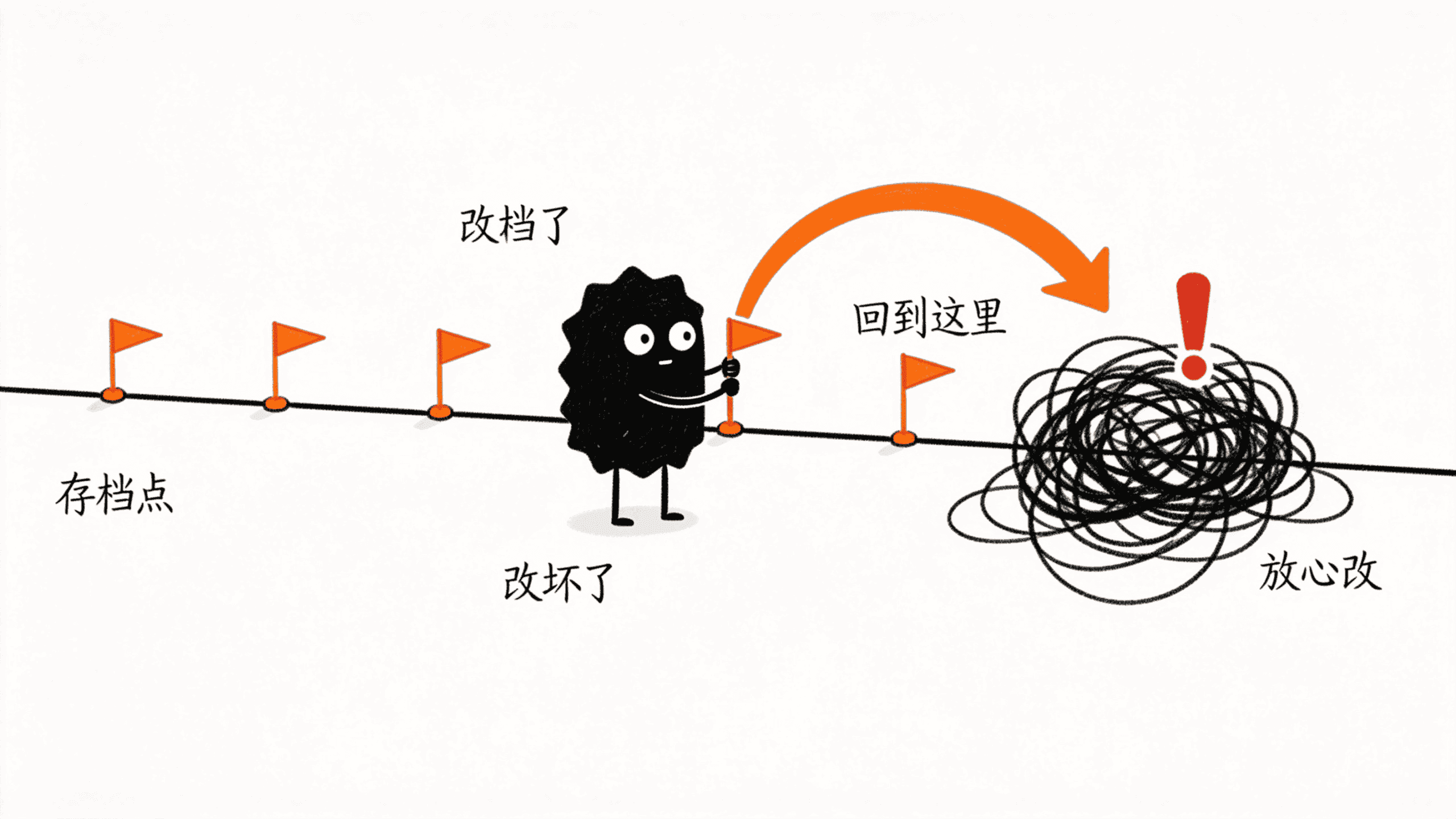 版本控制救命：小黑在游戏存档机前给代码存档